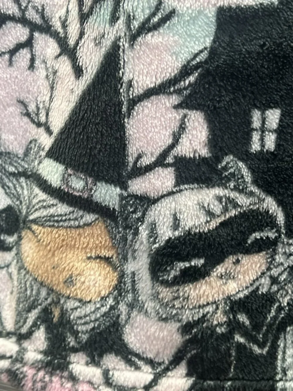 Cynthia Rowley Halloween 50” x 60” Fuzzy Throw Blanket Kids Haunted House NWT